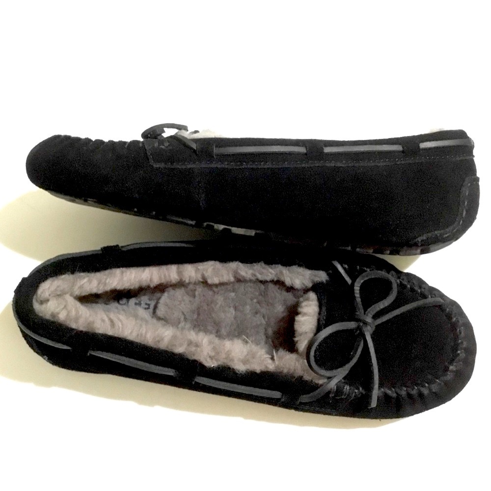 UGG Bella ll black suede moccasin loafers